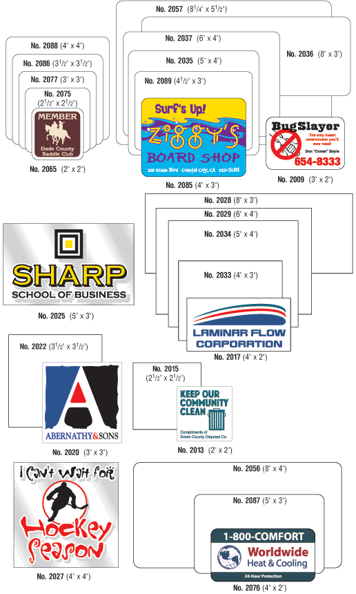 Custom Square and Rectangle Decals